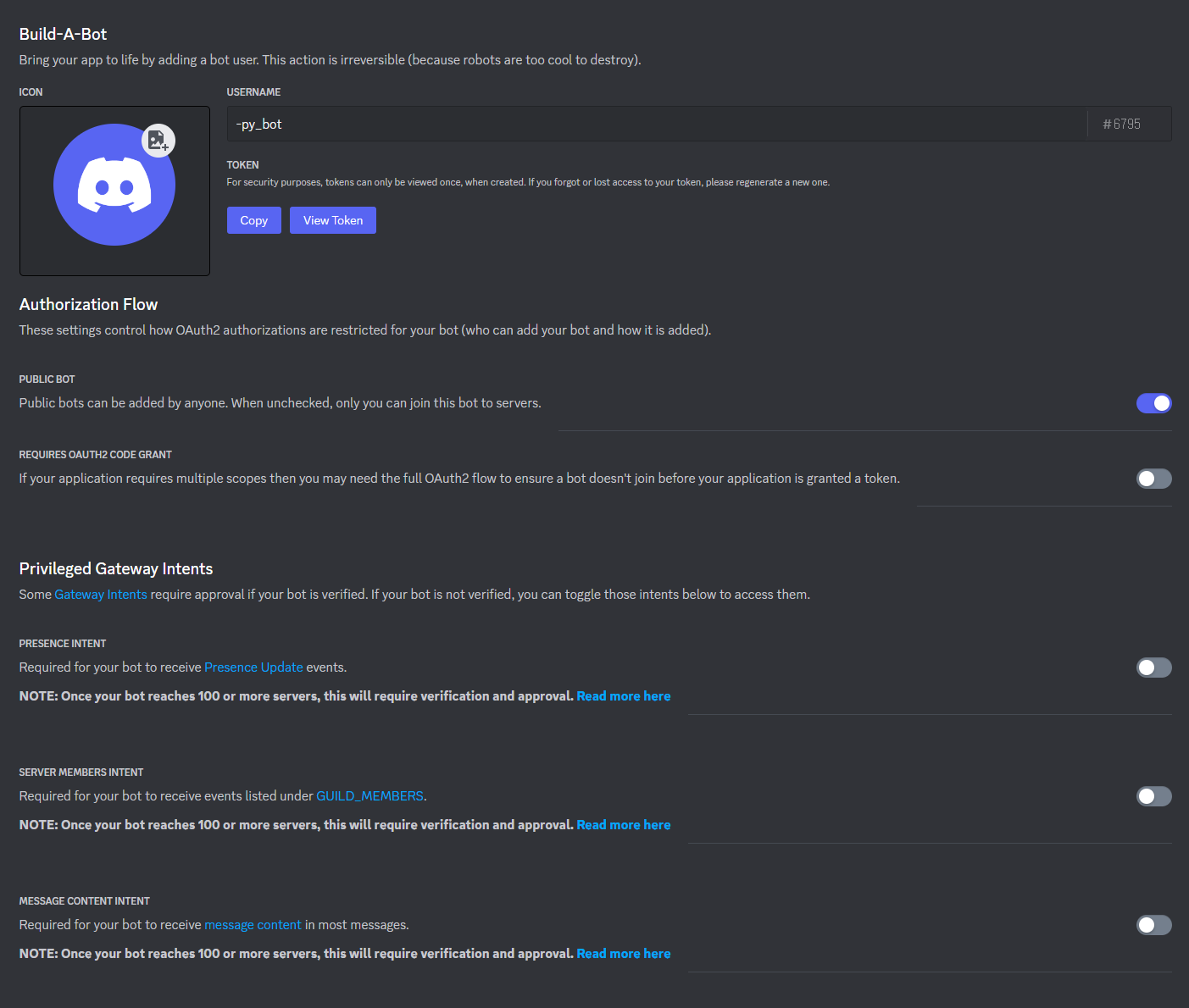 봇 설정 이미지